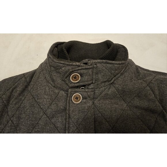 Daniel Hechter Men's Quilted Jacket Dark Gray Full Zip With Buttons Size Medium - Picture 4 of 12